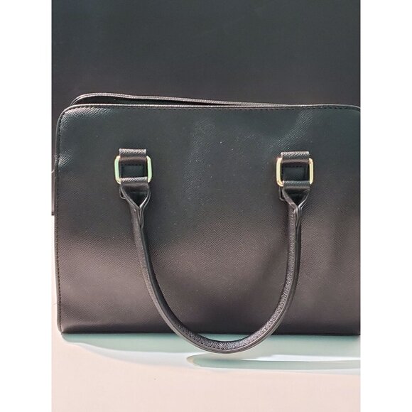 JustFab Black Structured Handbag - Picture 2 of 3